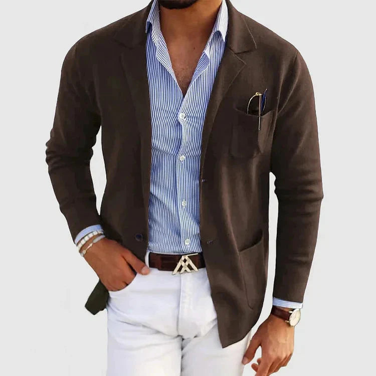 Men's Old Money Blazer With Lapel Collar — Comfortable