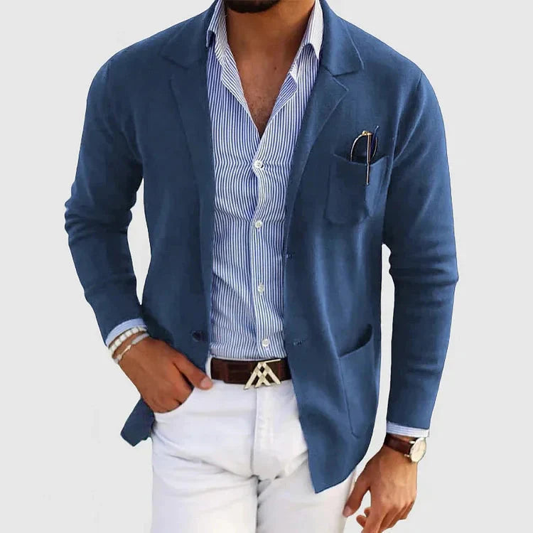 Men's Old Money Blazer With Lapel Collar — Comfortable