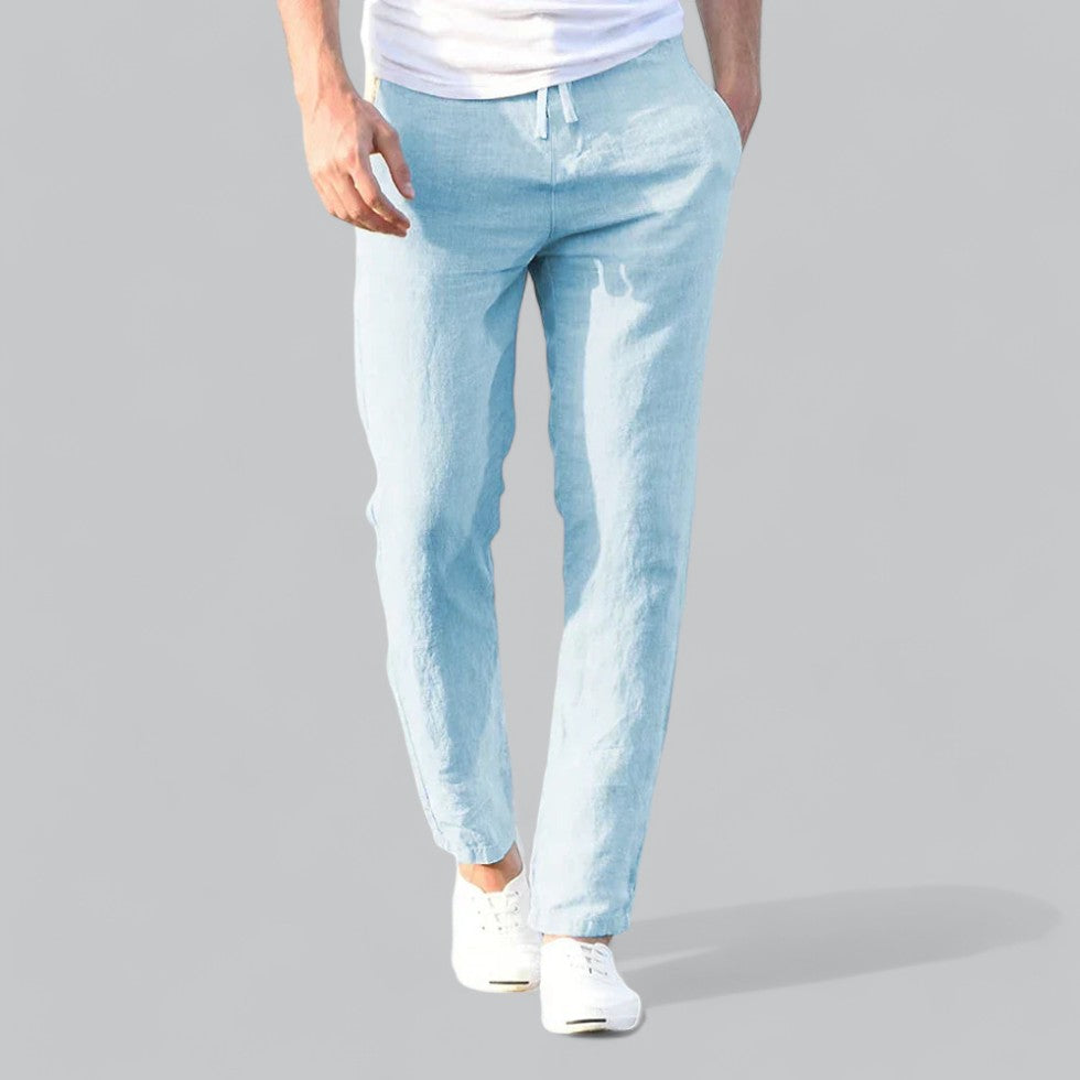 Men's Linen Trousers — Tailored Fit