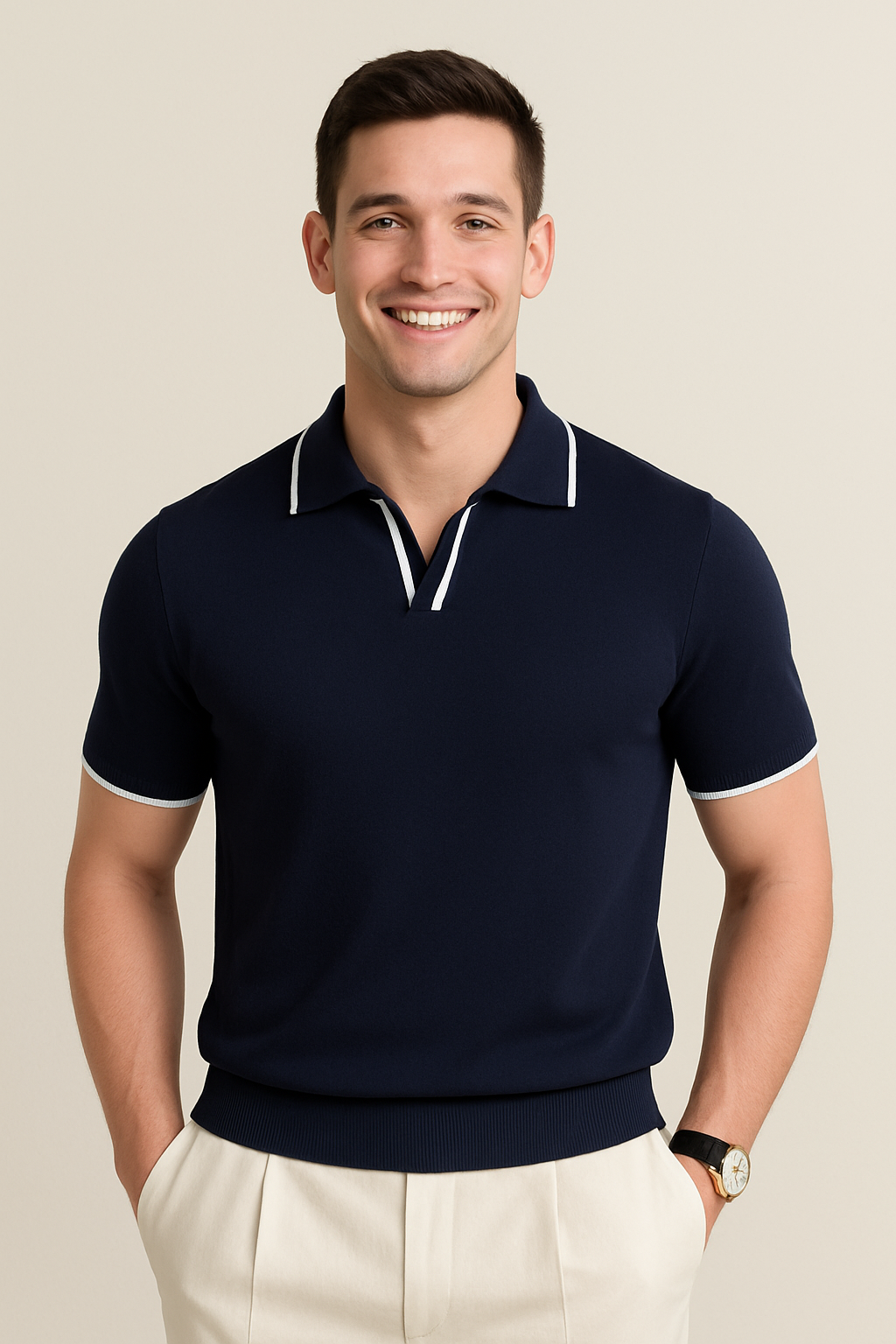 Colin | Short Sleeve Knit Polo