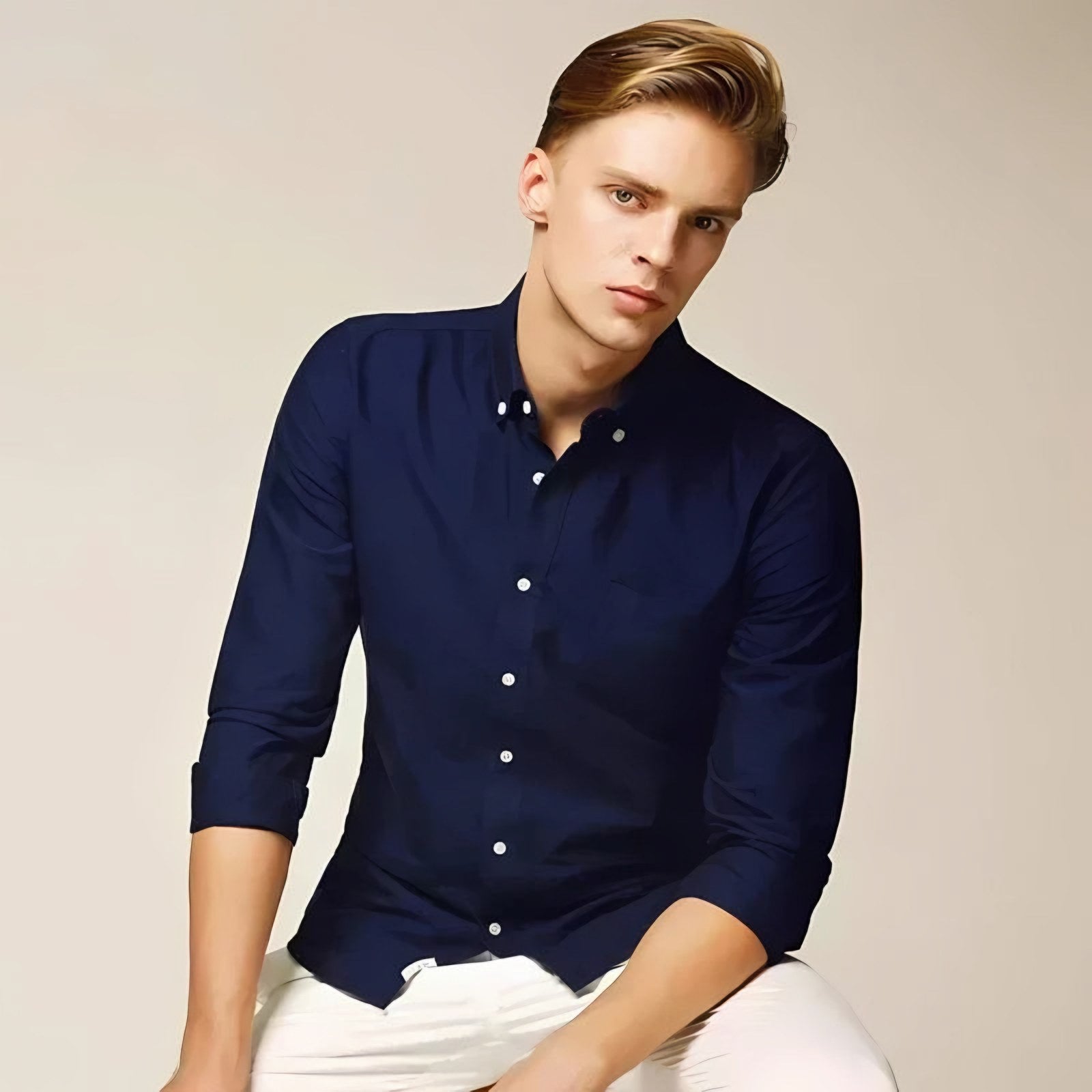 Men's Long Sleeve Button-Down Shirt — view 6