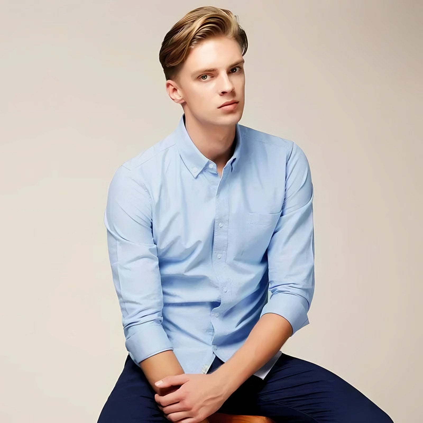Men's Long Sleeve Button-Down Shirt — view 4