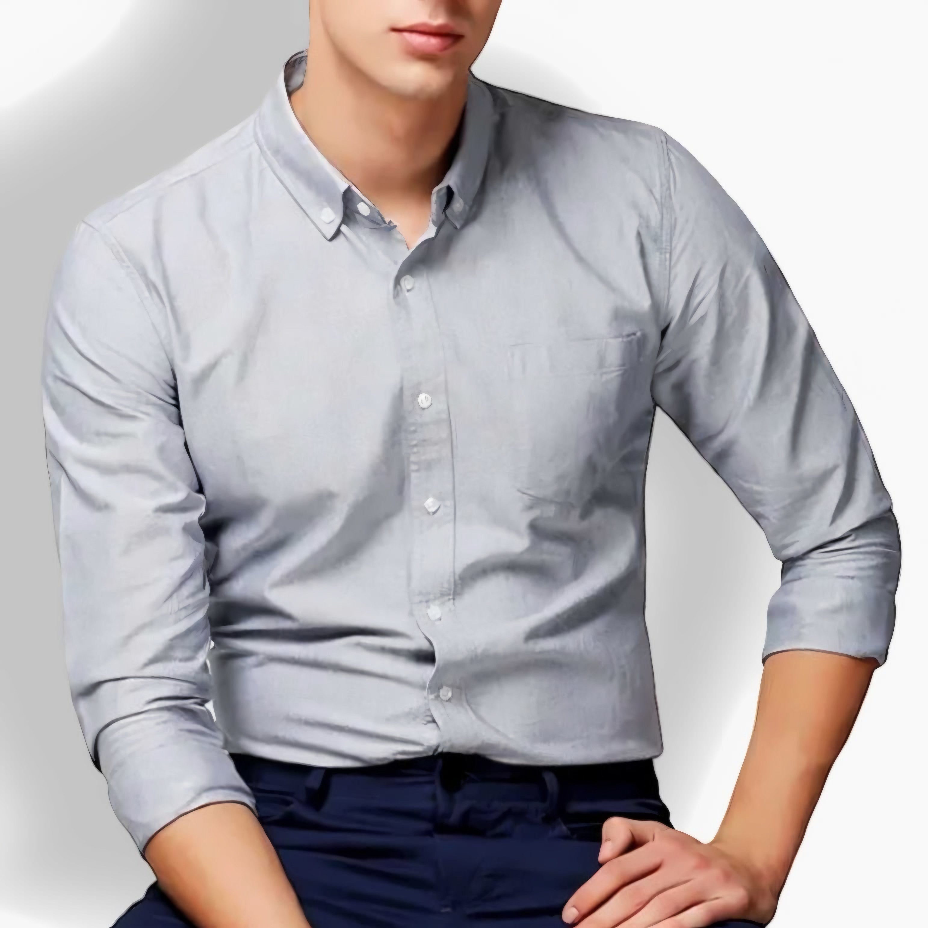 Men's Long Sleeve Button-Down Shirt — view 2