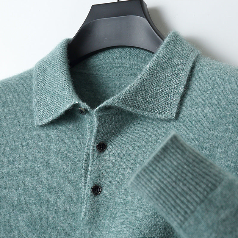 Gavin | Men's Soft Long Sleeve Polo Shirt