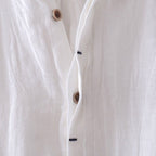 Julius | Men's Crinkle Linen Shirt with Short Sleeves