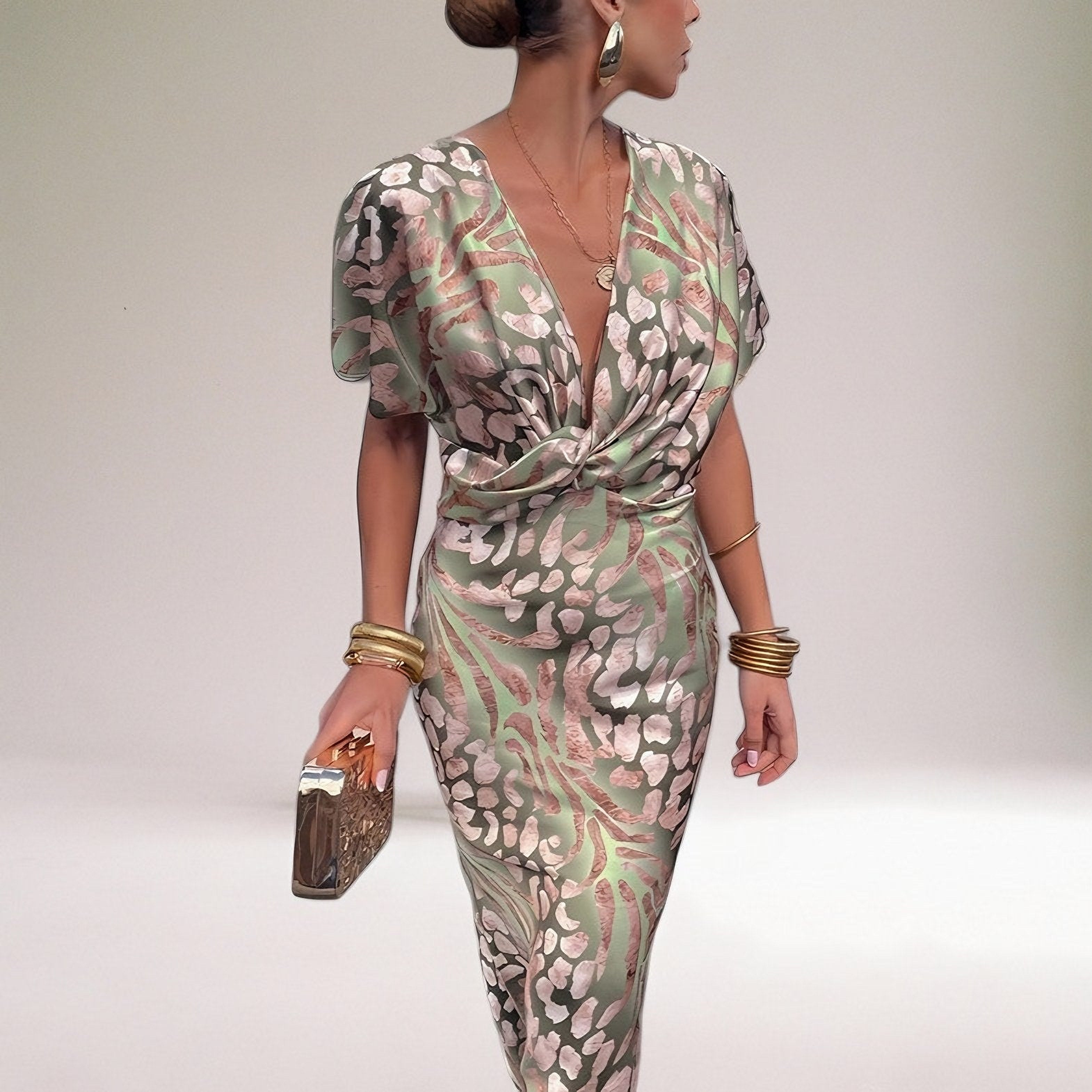 Women's Twisted V-Neck Maxi Dress — view 2