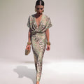 Women's Twisted V-Neck Maxi Dress — view 1