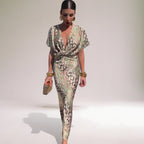 Women's Twisted V-Neck Maxi Dress — view 1