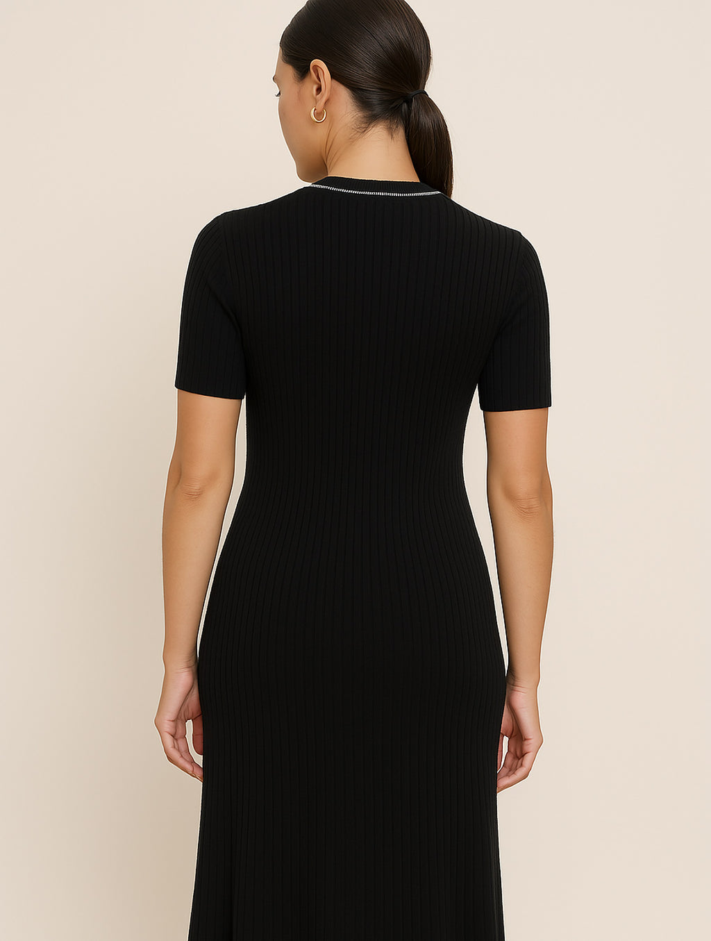 Women's Collared Ribbed Maxi Dress — view 4