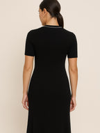 Women's Collared Ribbed Maxi Dress — view 4