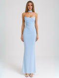 Women's Strapless Choker Maxi Dress — view 1