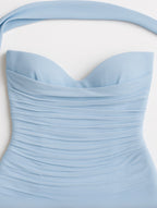 Women's Strapless Choker Maxi Dress — view 3