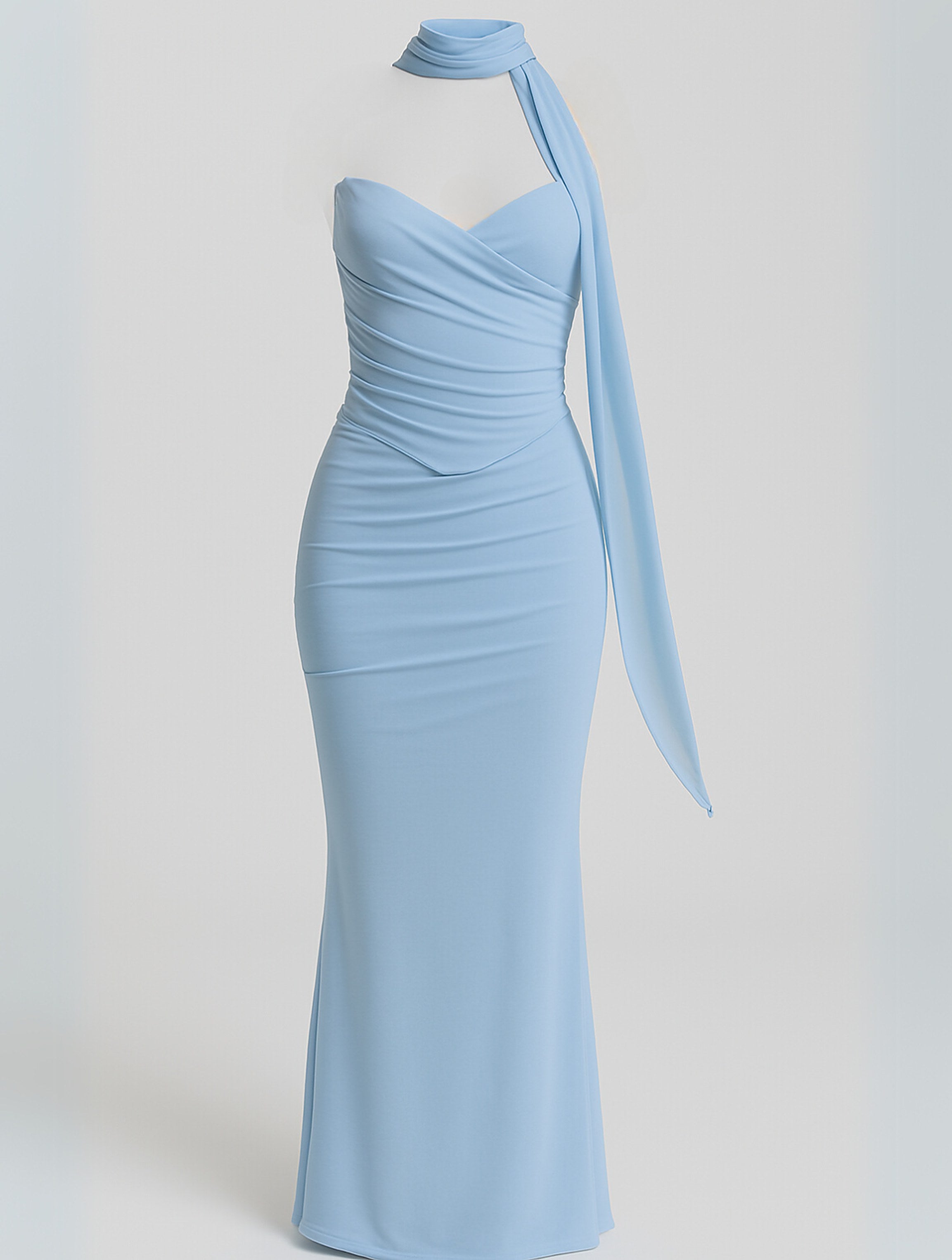 Women's Strapless Choker Maxi Dress — view 5