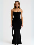 Women's Strapless Choker Maxi Dress — view 14