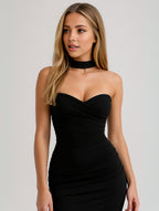 Women's Strapless Choker Maxi Dress — view 15