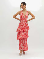 Women's Floral Strappy Back Maxi Dress — view 4