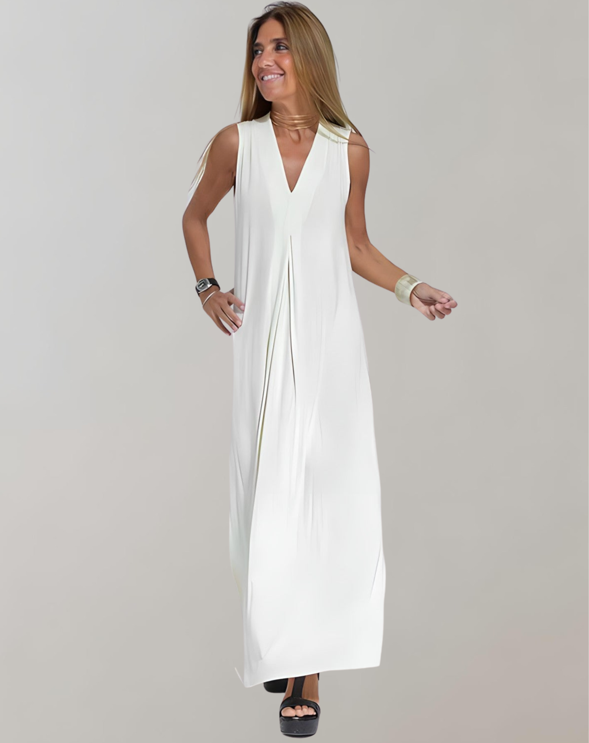 Women's Sleeveless V-Neck Maxi Dress — view 2