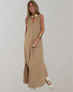 Women's Sleeveless V-Neck Maxi Dress — view 4
