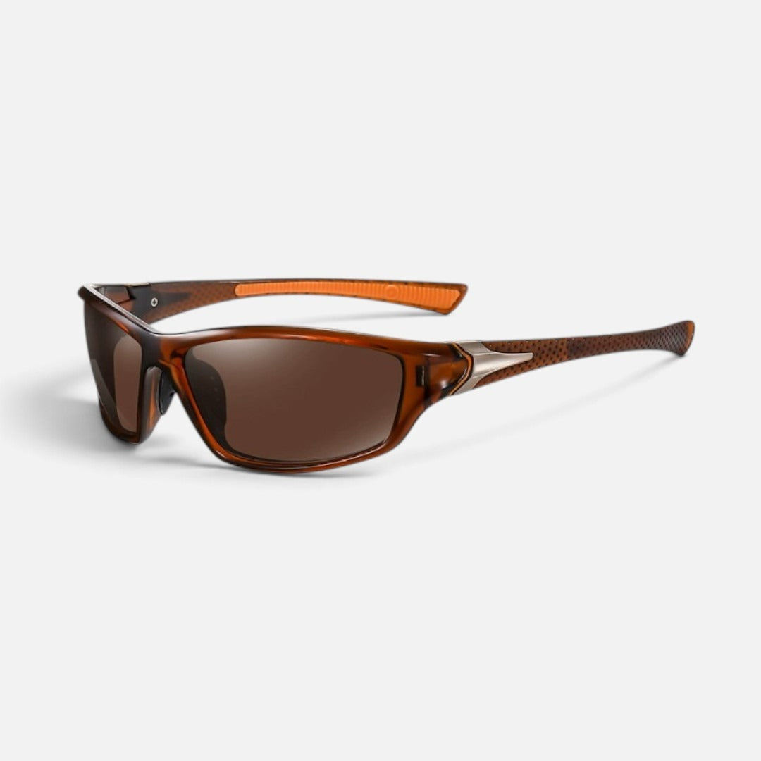Wrap Frame Sunglasses Mirrored Lens Rectangular — Comfortable