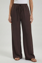 Claire | Women’s Palazzo Trousers with Drawstring Waist and Side Pockets — view 7