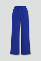 Claire | Women’s Palazzo Trousers with Drawstring Waist and Side Pockets — view 1