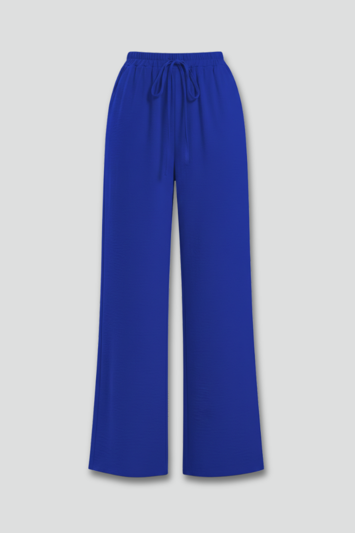 Claire | Women’s Palazzo Trousers with Drawstring Waist and Side Pockets — view 1