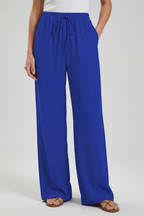 Claire | Women’s Palazzo Trousers with Drawstring Waist and Side Pockets — view 2