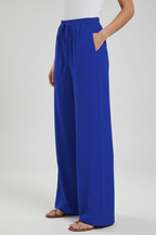 Claire | Women’s Palazzo Trousers with Drawstring Waist and Side Pockets — view 3