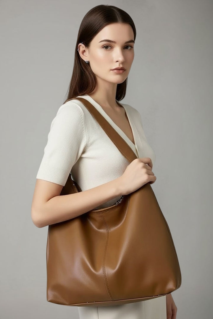 Maria | Women’s Timeless Tote Bag with Faux Outer and Large Inner Pocket