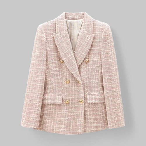 Anneliese | Women's Double-Breasted Tweed Blazer — view 1