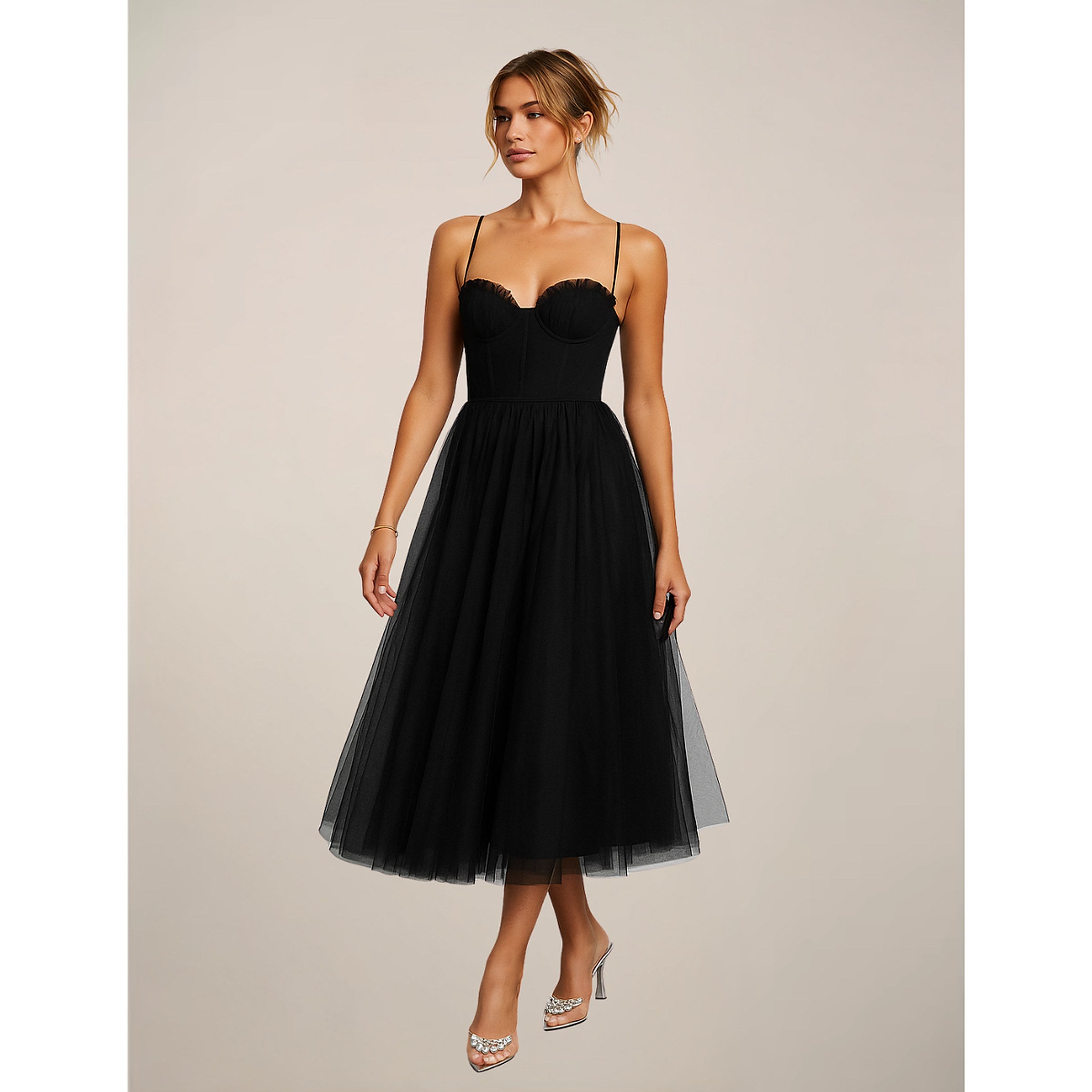 Women's Strapless Corset Maxi Dress — view 4