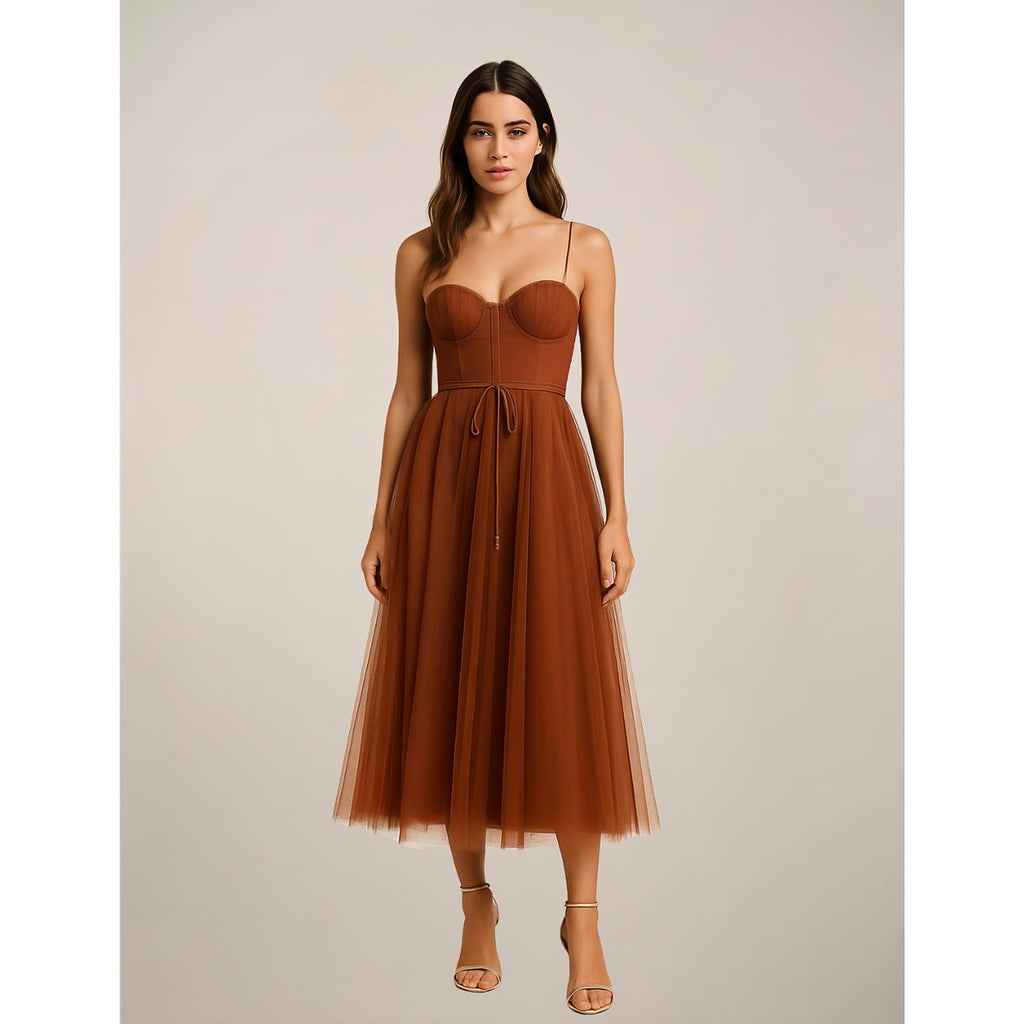 Women's Strapless Corset Maxi Dress — view 9