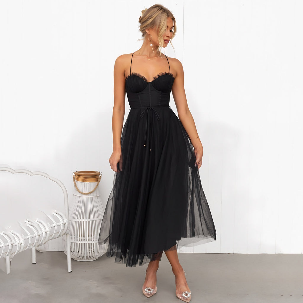 Women's Strapless Corset Maxi Dress — view 7