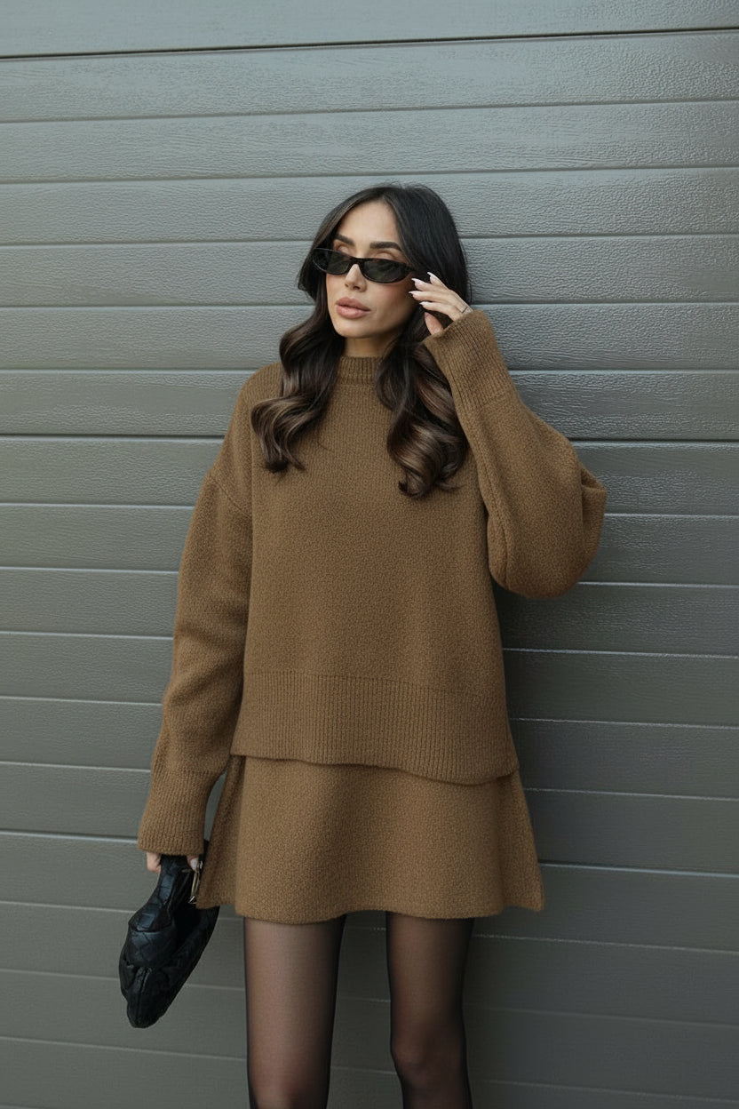 Danijela | Women’s Knitted Sweater & Skirt Set — TOPNEWPLACE (view 4)