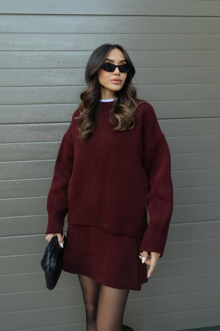 Danijela | Women’s Knitted Sweater & Skirt Set — TOPNEWPLACE