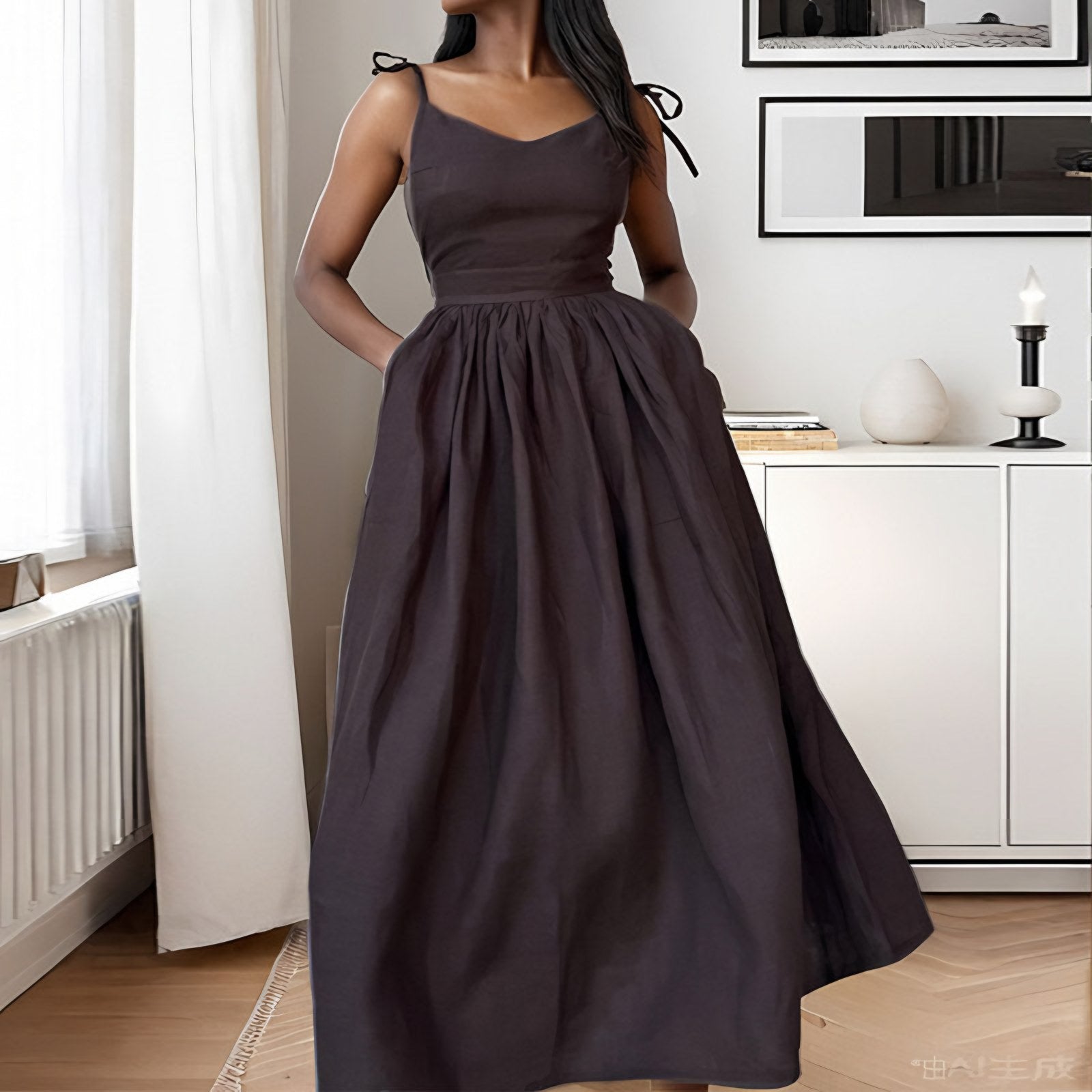 Women's Tie-Strap Maxi Dress — view 6