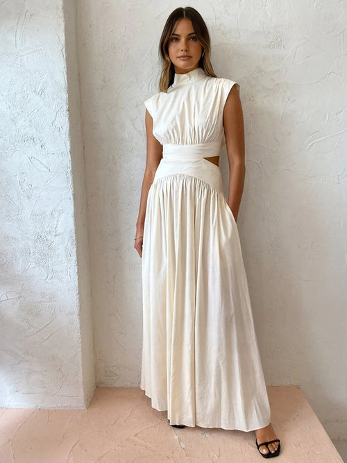Women’s Cut-Out Maxi Dress High Neck — view 1