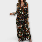 Women's Long Sleeve Floral Tiered Maxi Dress — view 4