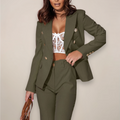 Araceli | Women’s High-Density Crepe Two-Piece Suit — TOPNEWPLACE