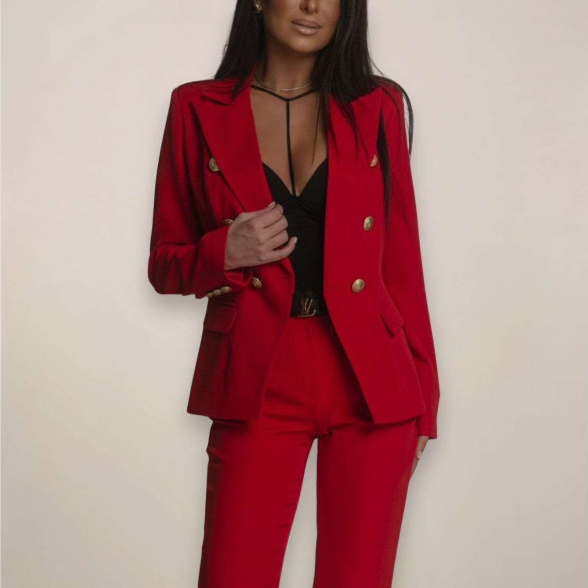Araceli | Women’s High-Density Crepe Two-Piece Suit — TOPNEWPLACE (view 8)