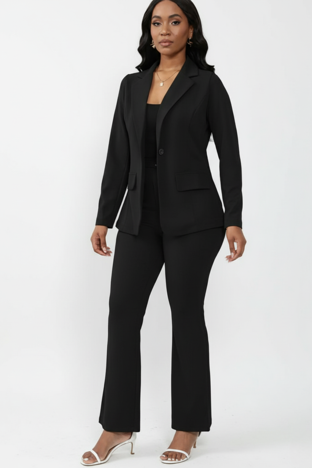 Perdita | Women's Wool Blends Two-Piece Suit — TOPNEWPLACE (view 4)