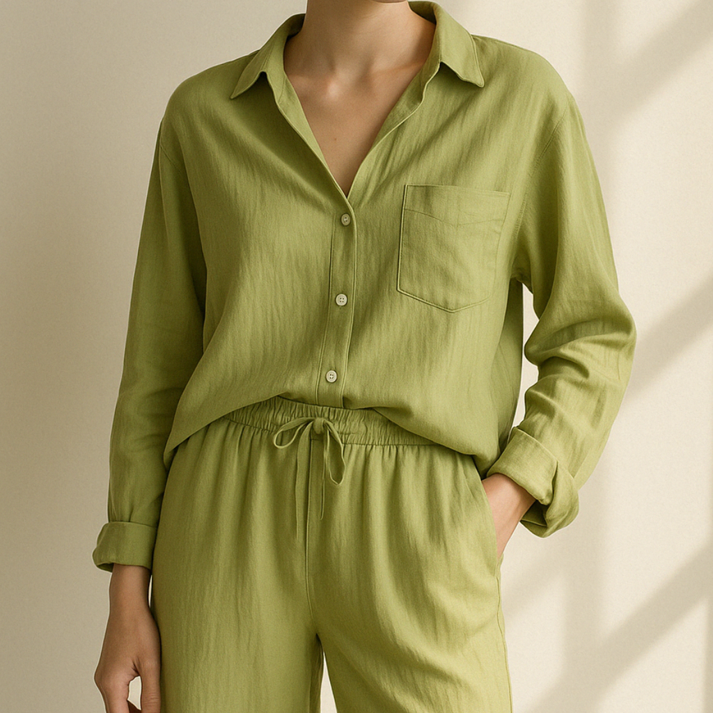Floriana | Women’s Linen Wide Leg Outfit Set
