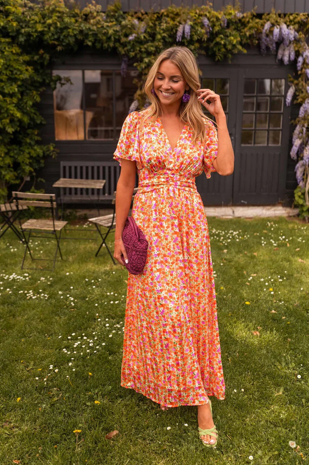Women's Wedding Guest Floral Wrap Summer Maxi Dress — TOPNEWPLACE