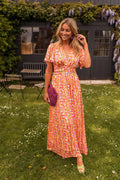 Women's Wedding Guest Floral Wrap Summer Maxi Dress — TOPNEWPLACE
