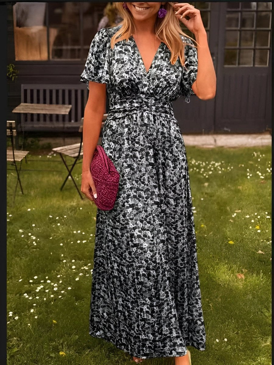 Women's Wedding Guest Floral Wrap Summer Maxi Dress — TOPNEWPLACE (view 10)