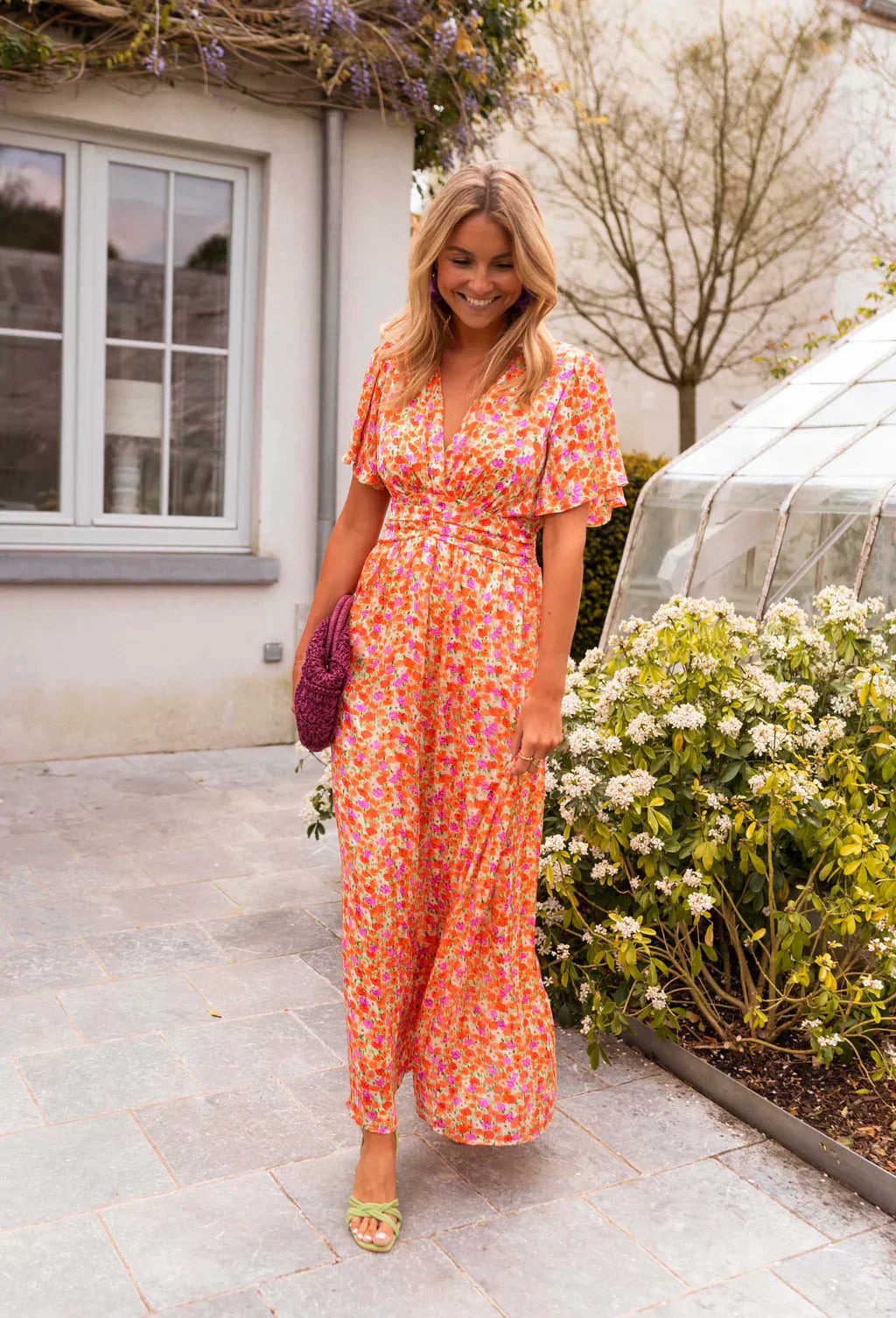 Women's Wedding Guest Floral Wrap Summer Maxi Dress — TOPNEWPLACE (view 6)