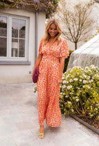 Women's Wedding Guest Floral Wrap Summer Maxi Dress — TOPNEWPLACE (view 6)