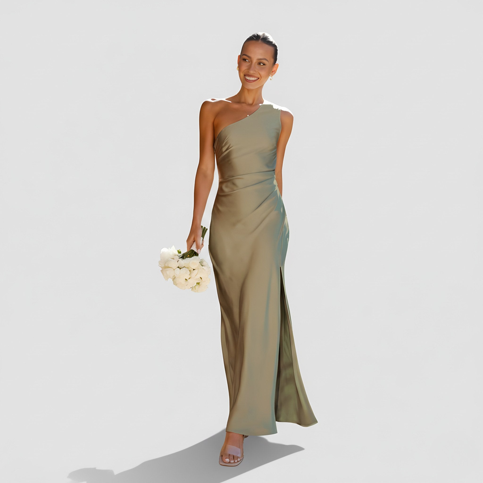 Women's One Shoulder Maxi Dress — view 1