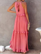 Women's Sleeveless Halter Maxi Dress — view 9