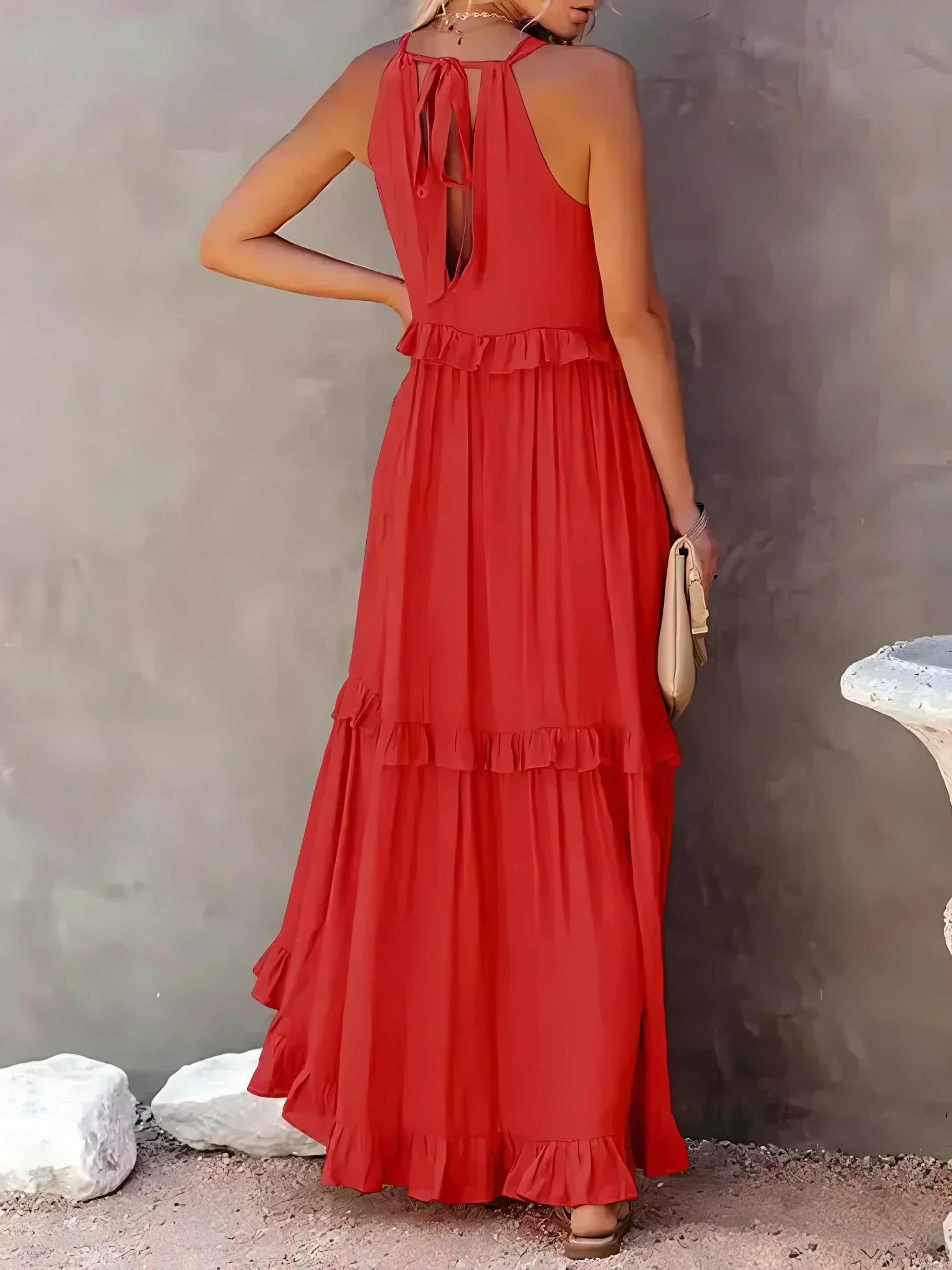Women's Sleeveless Halter Maxi Dress — view 19